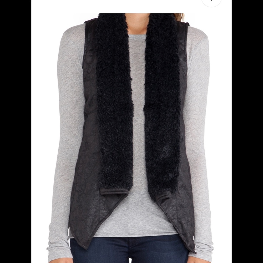 Jack faux fur/leather vest